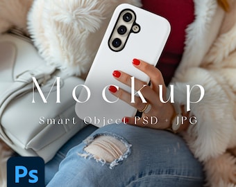 Samsung Galaxy S24 Mockup, Smart Object PSD, JPG, Phone Case Mockup, iPhone Case Mockup, iPhone Mockup