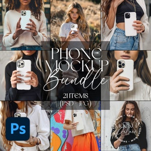 10 iPhone Mockup Bundle, Smart Object PSD, JPG, Phone Case Mockup, iPhone Case Mockup, iPhone Mockup