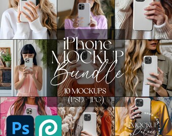 iPhone Case mockup Bundle 10 Iphone Mockup tough Case Mockup smart mockup Printify Tough Case drag and drop template