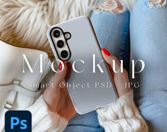 Samsung Galaxy S24 Mockup, Smart Object PSD, JPG, Phone Case Mockup, iPhone Case Mockup, iPhone Mockup