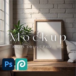 Wallart Frame Mockup Bundle | Canvas Mockup PSD & Template for Posters | Mega Mockup Bundle with Tutorials