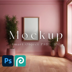 Wallart Frame Mockup Bundle | Canvas Mockup PSD & Template for Posters | Mega Mockup Bundle with Tutorials