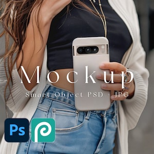 Google Pixel 8 Pro Mockup, Smart Object PSD, JPG, Phone Case Mockup, iPhone Case Mockup, iPhone Mockup