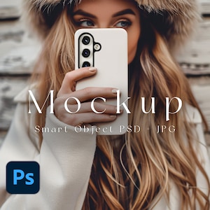 Samsung Galaxy S24 Mockup, Smart Object PSD, JPG, Phone Case Mockup, iPhone Case Mockup, iPhone Mockup
