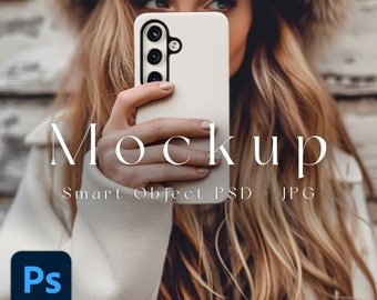 Samsung Galaxy S24 Mockup, Smart Object PSD, JPG, Phone Case Mockup, iPhone Case Mockup, iPhone Mockup
