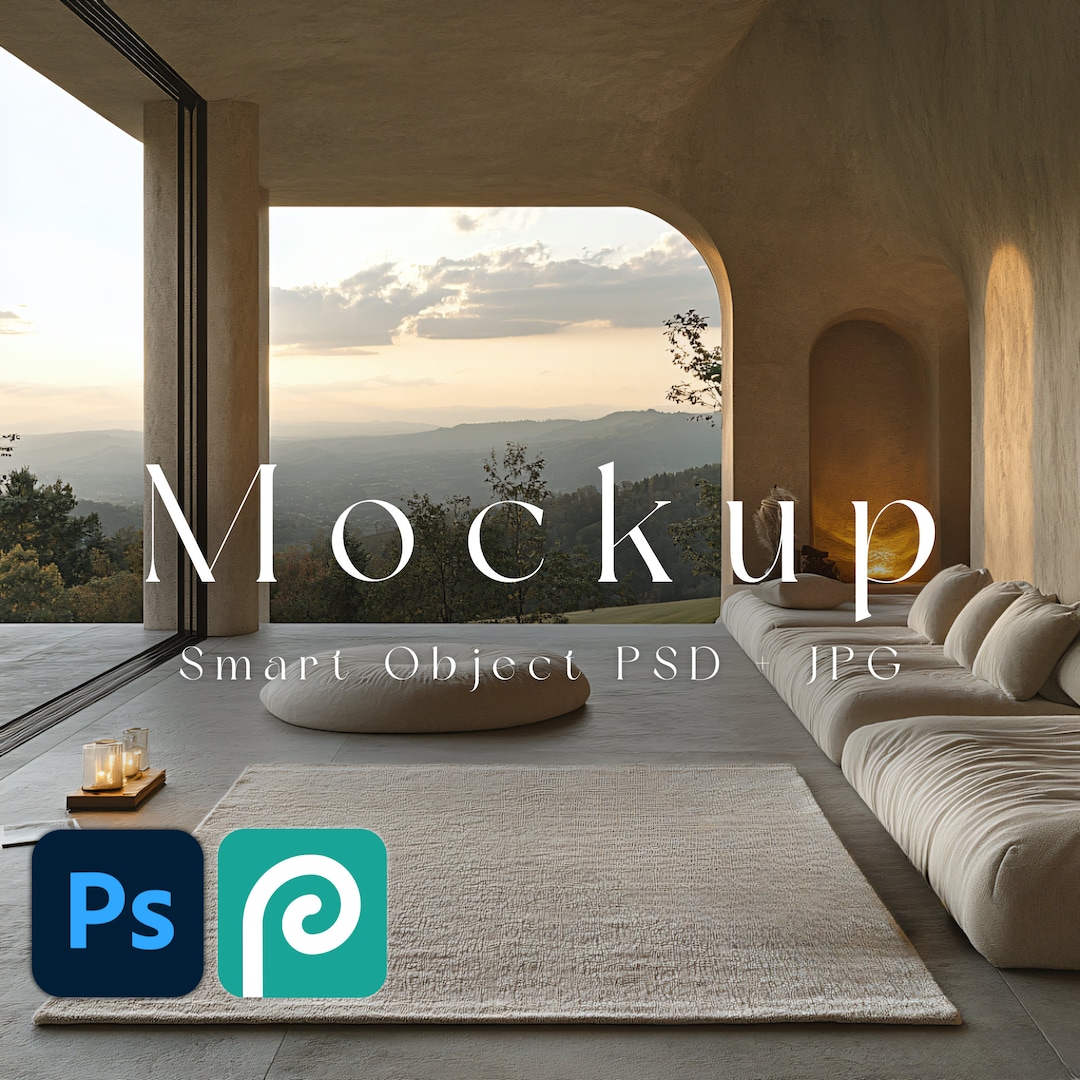 Rugs Mockup - Digital Carpet Templates for Living Room & Home Decor ...