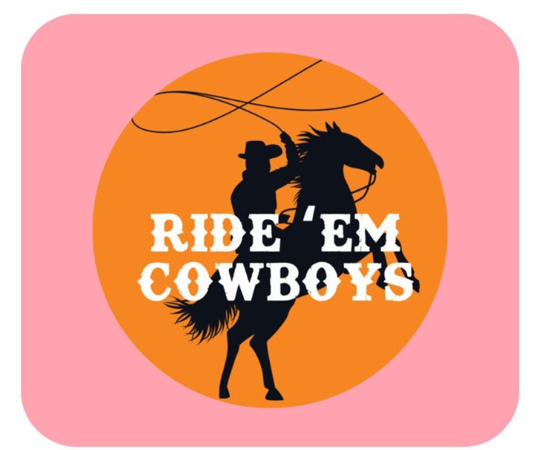 Ride 'em Cowboys Button Etsy