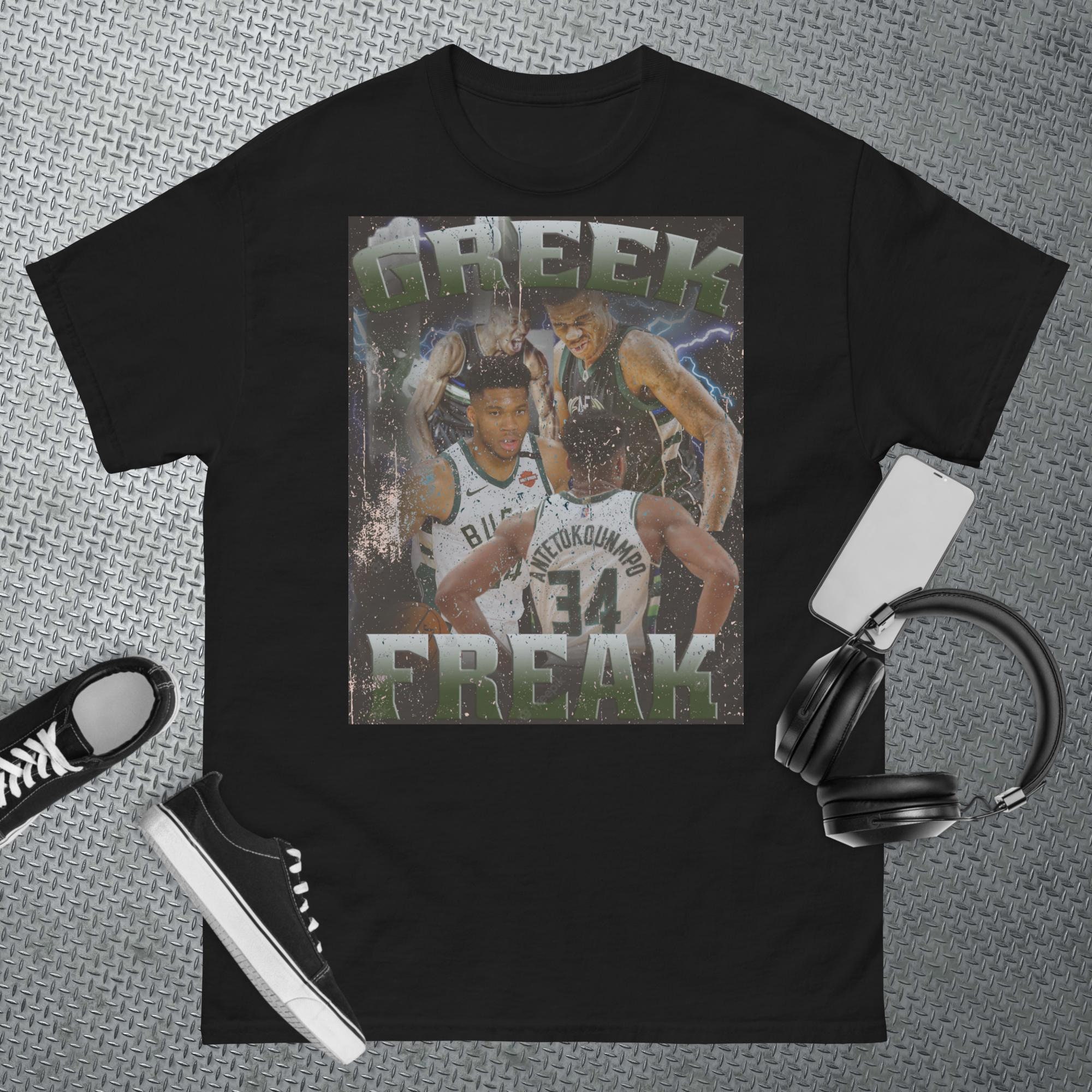 Giannis ''Greek Freak'' Vintage Look T-Shirt – Vintage Rap Wear