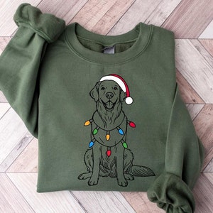 Golden Retriever Christmas Sweatshirt | Retriever Dog Sweater | Christmas Golden Retriever | Retriever Lover Gift | Retriever Dog Mom Gift
