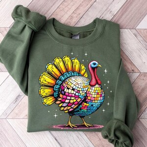 Retro Thanksgiving Turkey Sweatshirt | Turkey Sweater | Fall Pullover | Thanksgiving Gift | Turkey Day Outfit | Vintage Thanksgiving Sweater
