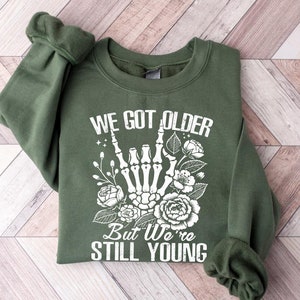 Elder Emo Sweatshirt | We Got Older But Still Young | Pop Punk Lover Gift | Emo Pullover | Punk Rock Sweater | Goth Emo Sweatshirt