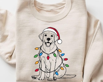 Festive Labrador Xmas Sweatshirt | Santa Lab Dog Sweater | Christmas Labrador | Labrador Lover Gift | Labrador Retriever Sweater