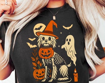 Halloween Yorkie Shirt | Yorkshire Terrier Witch Shirt | Halloween Dog Lover Shirt | Yorkie Dog Shirt | Fall Yorkie Shirt | Yorkie Dog Gift