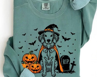 Brittany Halloween-tröja | Spöklik spaniel hundtröja | Pumpa Brittany hundtröja | Brittany hundälskare present | Brittany mamma presenter