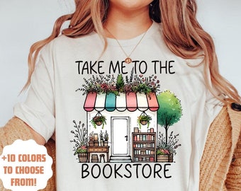 T-shirt Portami alla libreria / Maglietta amante dei libri / Regalo bibliotecario / Camicia amante della lettura / Camicia libresca / Negozio letterario / Maglietta bibliotecaria