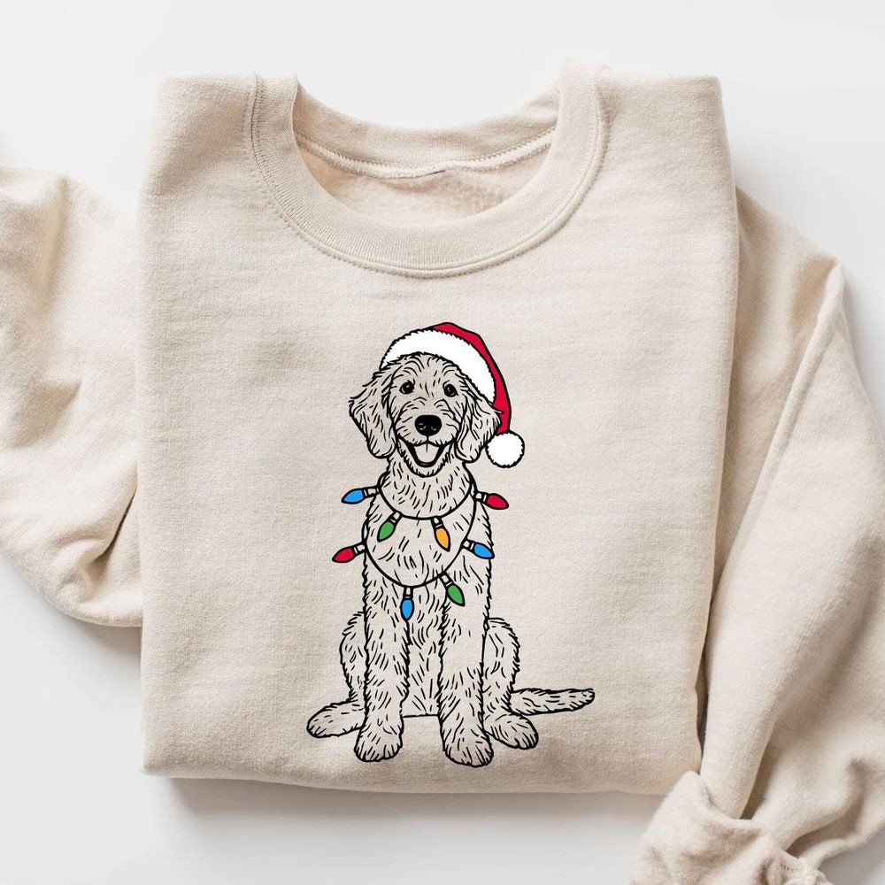 Goldendoodle Christmas Sweatshirt | Santa Goldendoodle Sweater | Goldendoodle Lover Gift | Holiday Dog Sweater | Xmas Goldendoodle Sweater Onlytee