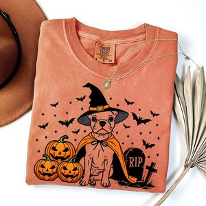 Boston Terrier Halloween Shirt | Witch Dog T-Shirt | Pumpkin Boston Terrier Tee | Boston Terrier Lover Gift | Halloween Boston Terrier Shirt