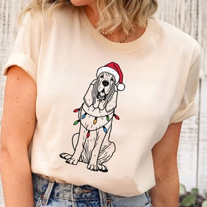 Bloodhound Christmas Shirt | Bloodhound Dog Mom Gift | Dog Lover Xmas Tee | Bloodhound Lover Gift | Cute Bloodhound Shirt | Dog Xmas Shirt