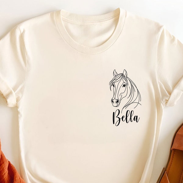 Horse Name Custom Tee | Personalized Equestrian Shirt |  Horse Lover Shirt | Equestrian Gift | Custom Horse T-Shirt | Custom Horse Shirt