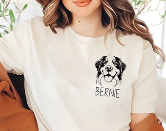 Anpassad Berner hundtröja | Personlig hundmamma-tröja | Berner älskare-t-shirt | Berner sennenhundtröja | Berner mamma | Bernerskjorta