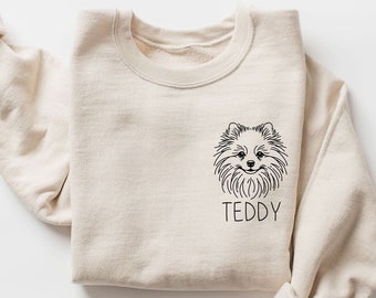 Personalized Pomeranian Sweatshirt | Pomeranian Sweater | Custom Pomeranian Shirt | Pom Mom Gift | Pomeranian Lover Gifts | Pom Dog Sweater
