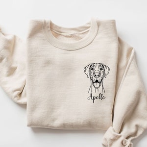 Custom Great Dane Sweatshirt | Personalized Dog Name Sweater | Great Dane Mom Shirt | Hand-Drawn Great Dane Sweatshirt | Dog Lover Gift