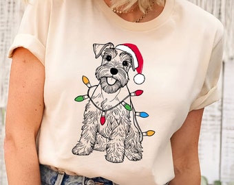 Miniature Schnauzer Christmas Shirt | Xmas Schnauzer Tee | Christmas Dog Shirt | Schnauzer Lover Gift | Holiday Schnauzer | Xmas Dog Shirt