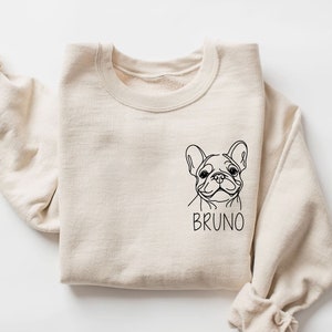 Custom French Bulldog Sweatshirt | Personalized Frenchie Crewneck | Dog Mom Sweater | Bulldog Shirt | Pet Lover Gift | Frenchie Sweatshirt