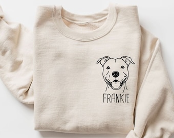 Custom Pitbull Sweatshirt | Pitbull Mom Crewneck | Pittie Lover Sweater | Pitbull Lover Gifts| Pitbull Dog Mom | Pitbull Sweatshirt