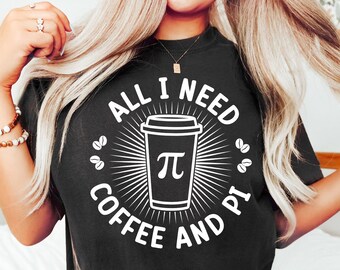 Camisa de matemáticas del día del café y Pi / Camiseta amante de las matemáticas / Camiseta con símbolo de Pi / Camisa divertida del profesor de matemáticas / Camisa del día de Pi / Matemáticas amantes del café / Regalo del maestro