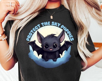 Protect the Sky Puppies Shirt, Bat Conservation Awareness Shirt, Bat Lover, Cute Bat Shirt, Gifts for Nature Lovers, Nature Lover Shirt