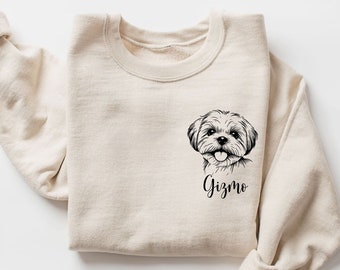 Sweat-shirt Shih Tzu personnalisé | Pull Shih Tzu | Cadeau d’amant Shih Tzu | Maman Shih Tzu | Sweat-shirt Shih Tzu | Cadeaux Shih Tzu | Cadeau de chien personnalisé