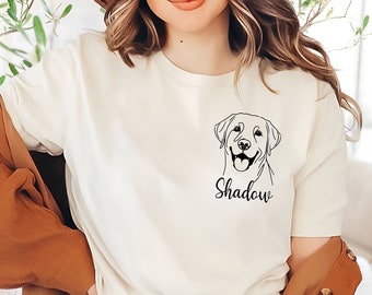 Personalized Labrador Shirt | Custom Dog Name Tee | Dog Lover Gift | Dog Mom T-Shirt | Labrador Retriever Shirt | Dog Owner Shirt | Labrador