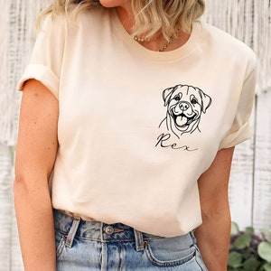 Custom Rottweiler T-Shirt | Personalized Dog Name Tee | Rottie Mom Shirt | HandDrawn Rottweiler Shirt | Dog Lover Gift | Custom Rottie Shirt