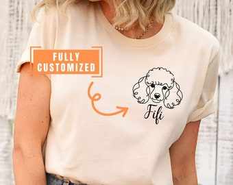 Custom Poodle T-Shirt | Personalized Dog Name Tee | Poodle Mom Shirt | Poodle Lover Gifts | Dog Mom Shirt | Poodle Mom & Dad Gift