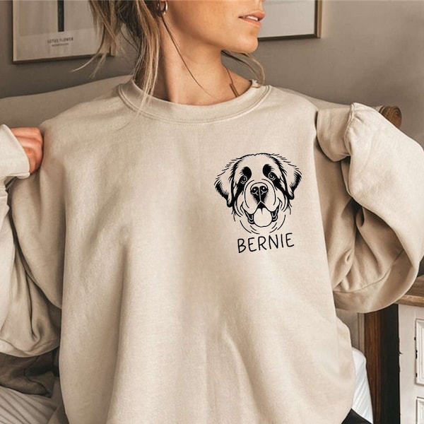 Custom Saint Bernard Sweatshirt | Saint Bernard Sweater | St Bernard Lover Gift | Saint Bernard Mom | Saint Bernard Lover Sweatshirt