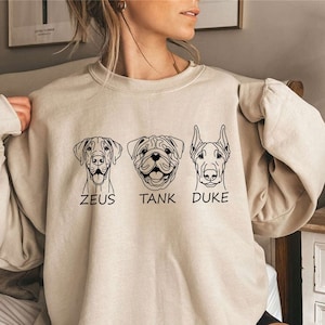 Custom Dog Sweatshirt | Personalized Dog Names Shirt | Dog Lovers Crewneck | Dog Mom Shirt | Dog Parent Gift | Custom Dog Mom Sweater