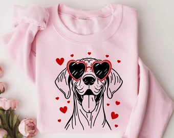 Great Dane Valentine Sweatshirt | Great Dane Lover Sweater | Dog Mom Valentines Shirt | Great Dane Sweatshirt | Valentines Great Dane Gifts