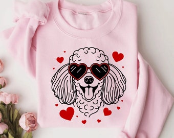 Poedel Liefde Valentijn Sweatshirt | Poedel moeder trui | Poedel minnaar V-dag shirt | Poedel Valentijn Sweatshirt | Valentijnsdag poedelcadeaus