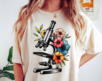 Microscope Shirt | Biology Shirt | Science Teacher Gift | Lab Tech Shirt | Microbiology Gift | Scientist Shirt | STEM Shirt | Science Gift