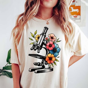 Microscope Shirt | Biology Shirt | Science Teacher Gift | Lab Tech Shirt | Microbiology Gift | Scientist Shirt | STEM Shirt | Science Gift