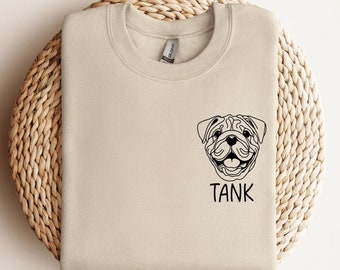 Customizable Bulldog Sweatshirt | Personalized Pet Name Sweater | Bulldog Lover Gift | Dog Mom Shirt | Custom Bulldog Shirt | Dog Lover Gift