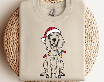 Coonhound Christmas Sweatshirt | Coonhound Dog Mom Gift | Redbone Coonhound Sweater | Hound Dog Lover Sweatshirt | Dog Mom Christmas Gift