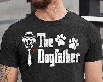 Camiseta The Dogfather, Regalo para papá de Labrador, Camisa Labrador Retriever, Camiseta divertida para papá de perro, Regalo para amantes de los perros para hombre, Camiseta para papá de Labrador