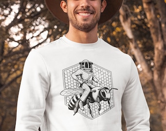 sweat-shirt d'apiculteur vintage | Cadeau pour amoureux des abeilles | Pull anti-abeilles| Idées cadeaux pour apiculteurs | Chemise d'apiculture | Cadeau abeille