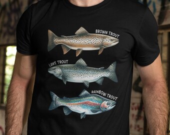 Vintage Rainbow Trout T Shirt Mens Medium Unisex Womens