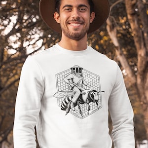 Vintage Beekeeper Sweatshirt | Bee Lover Gift | Bee-Wrangling Sweater| Beekeeper&#39;s Gift Ideas | Beekeeping Shirt | Honey Bee gift