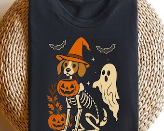 Beagle Halloween Shirt | Spooky Beagle Hexe Tee | Beagle T-Shirt | Halloween-Hundehemd | Beagle Hund Lovern Geschenk | Herbst Beagle Hunde Shirt