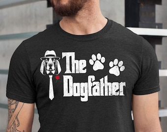 The Dogfather T-Shirt | Basset Hound Dad Shirt | Dog Dad T-Shirt | Basset Hound Lover Gift | Dog Dad Gifts | Basset Hound Dad Tee