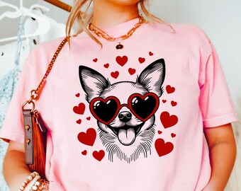 Chihuahua Valentine T-Shirt | Valentines Day Dog Tee | Chihuahua Shirt | Dog Lover Valentine Gift | Chihuahua Mom Tee | Chihuahua Lover Gift